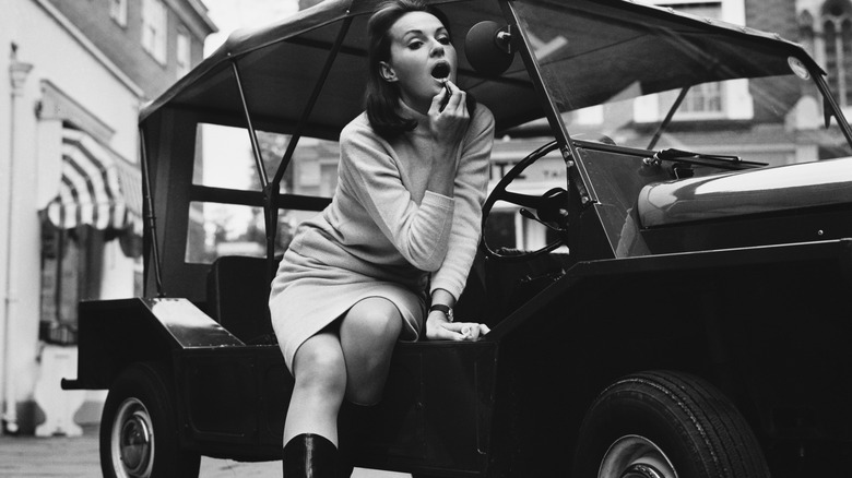 1950s Model sitting in Moke