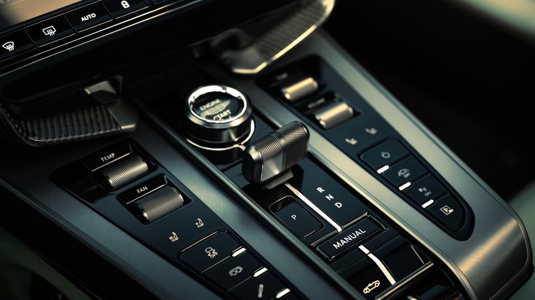 Interior control panel of the Aston Martin Vanquish Volante