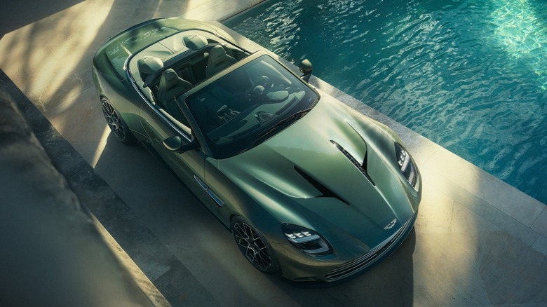 Top-down view of the Aston Martin Vanquish Volante