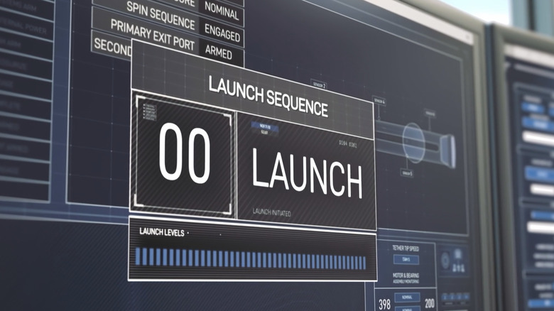 Launch countdown display