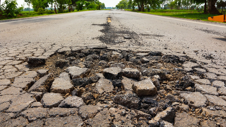 A bumpy road