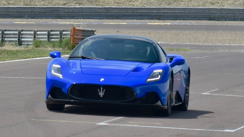 Maserati MC20 on track.