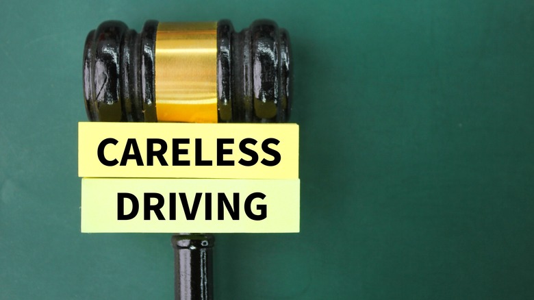 Careless driving sign