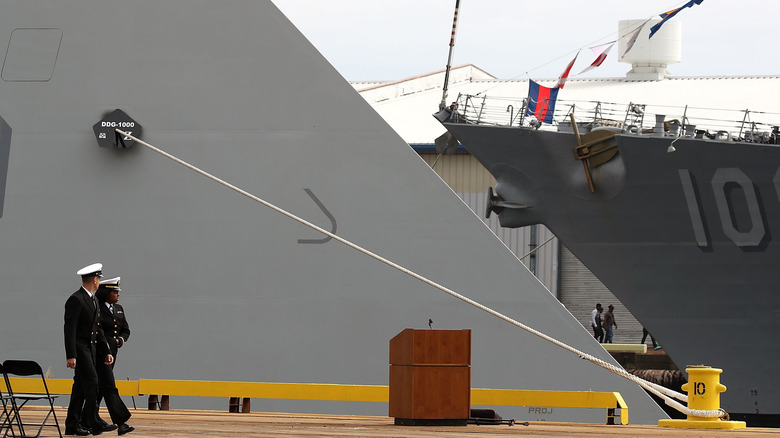 USS Zumwalt on dock