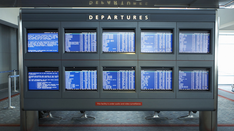 Airport flight board