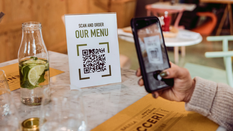 QR code for a restaurant menu