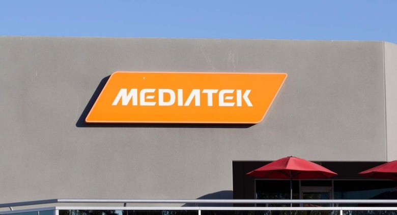 MediaTek logo on building 