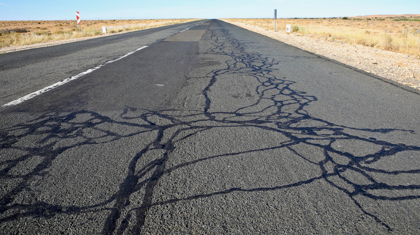 Those 'Squiggly Black Lines' On The Road Are Called Tar Snakes - Here's What They Mean