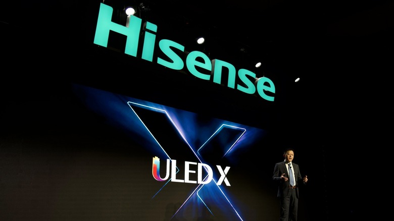 hisense announcement uled smart tv display