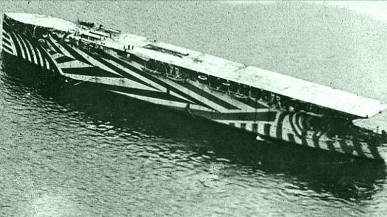 HMS Argus Dazzle Camouflage pattern