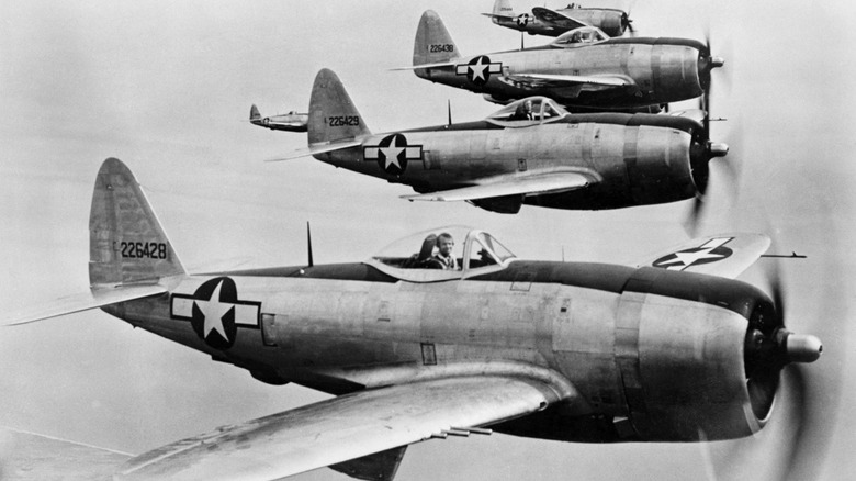 Squadron of P-47 Thunderbolts