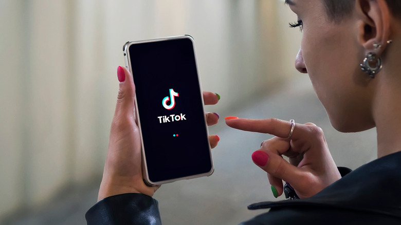 TikTok used on smartphone