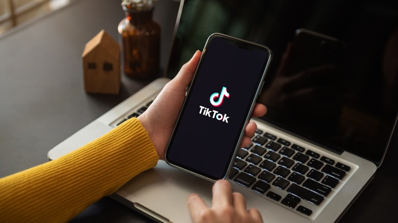 Person using TikTok.