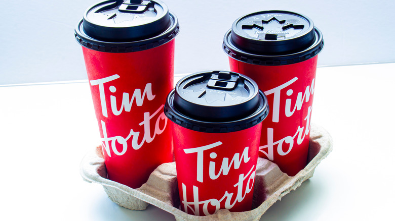 Tim Hortons coffee cups