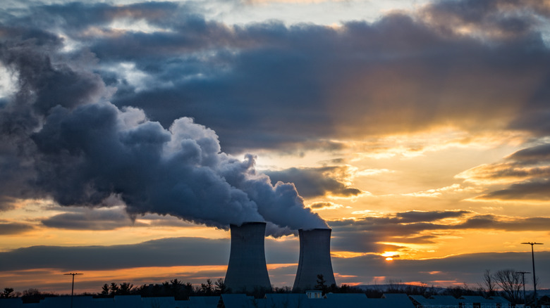 nuclear generating station cooling towers