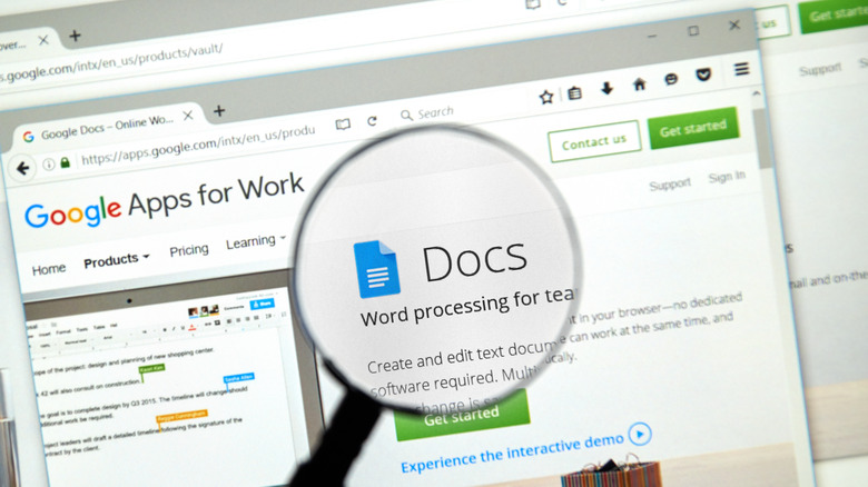 Google Docs under magnifying glass