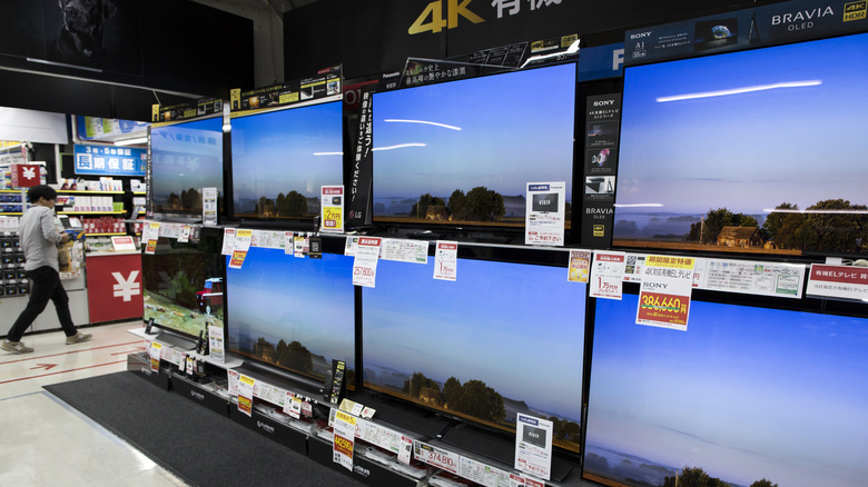 4K OLED TVs in store