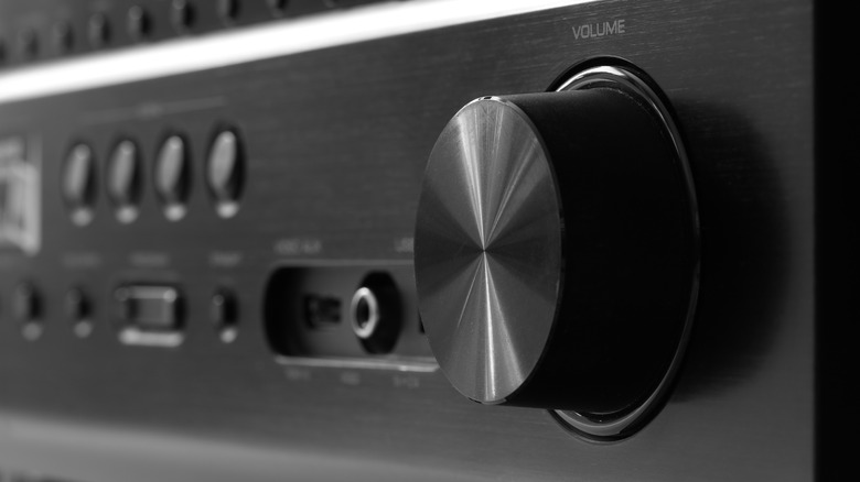 AV receiver close-up