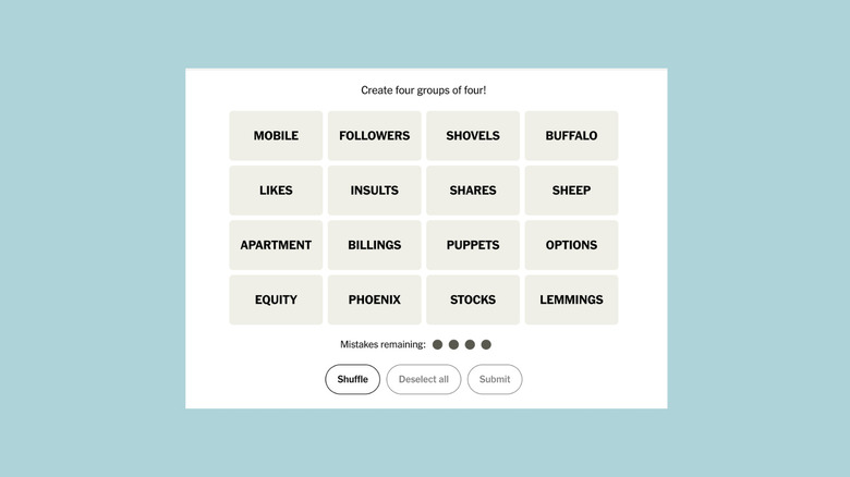 NYT Connections Word Grid #357