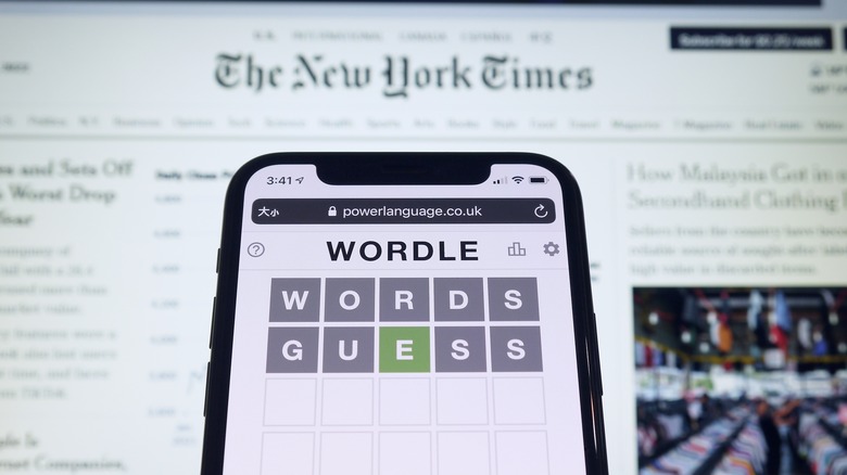 Wordle puzzle on a smartphone