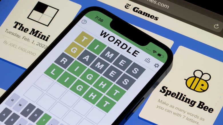 Wordle puzzle smartphone