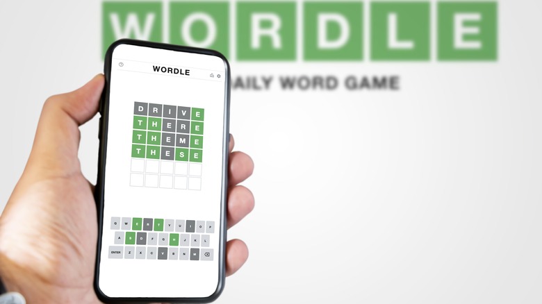 Wordle puzzle on a smartphone