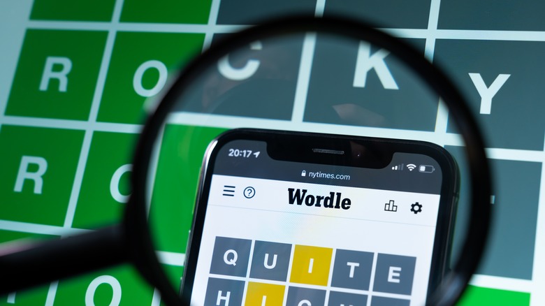 Wordle puzzle on a smartphone