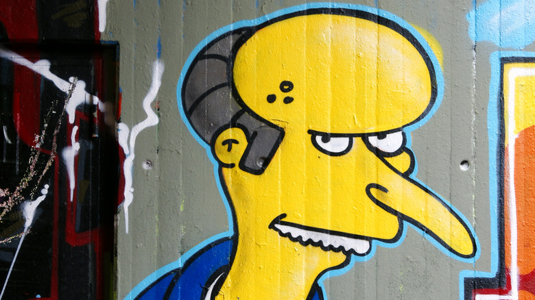 Picture of a mr burns mural