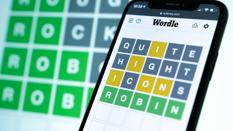 Wordle puzzle on a smartphone