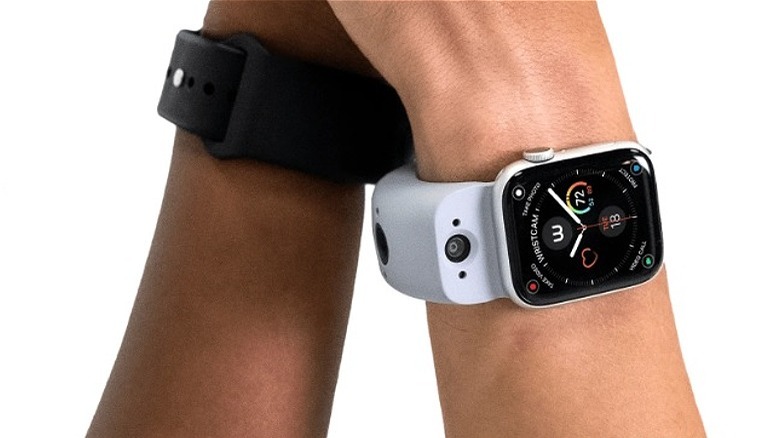 Person wearing Apple Watch wristcam