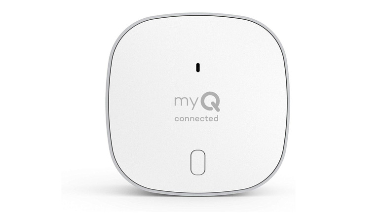 white myQ garage control sensor