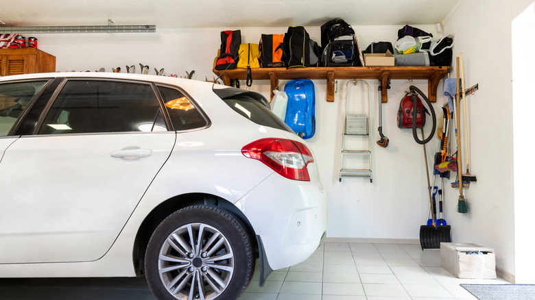 inside of a garage