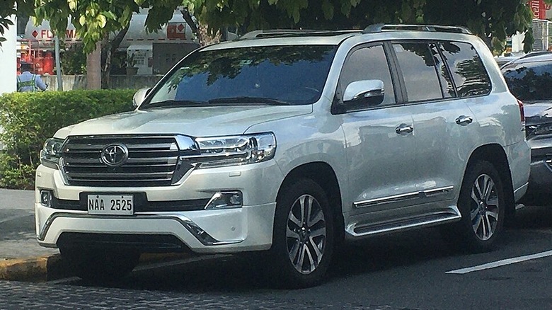 Silver 2017 Toyota Land Cruiser GX-R parked on the side of a street