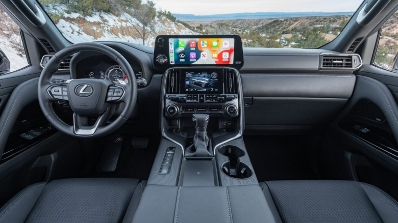 Lexus LX 600 Premium interior showing the infotainment screen