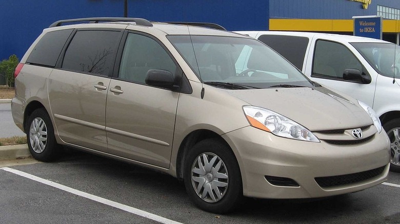 Beige Toyota Sienna in Ikea parking lot