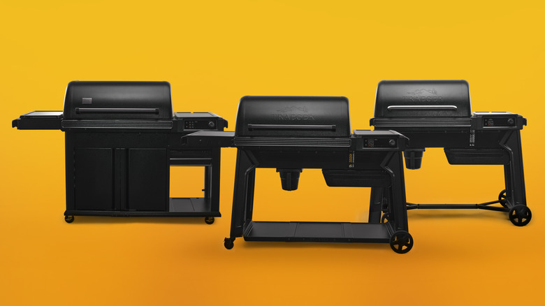 All three models of Traeger's new Woodridge series grills.