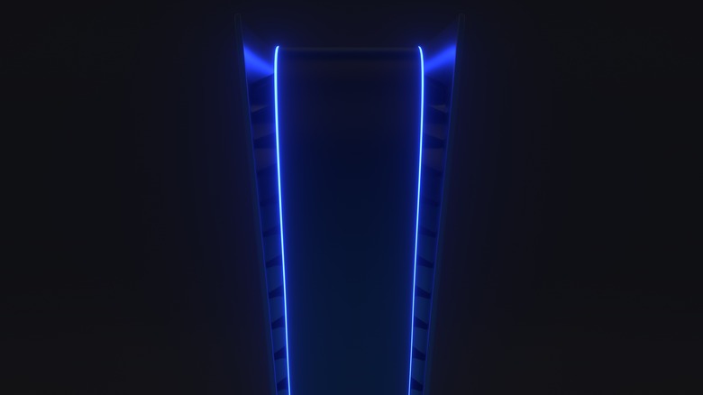 PlayStation 5 in dark