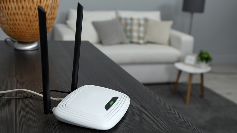 WiFi router in living room