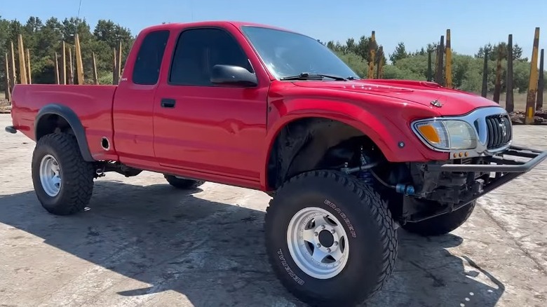 toyota tacoma prerunner in desert