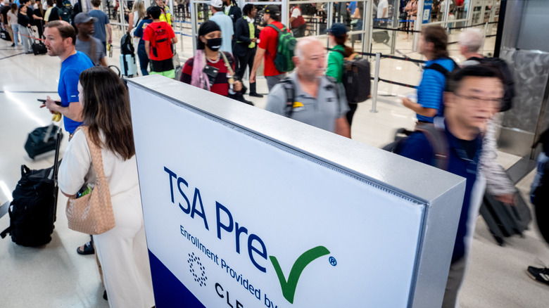 People in line for TSA PreCheck