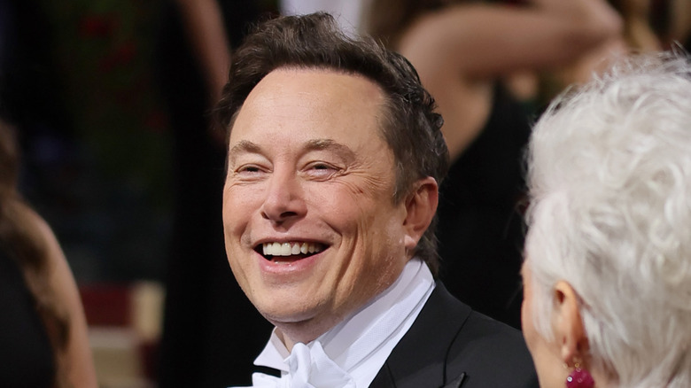 Elon Musk smiling gala