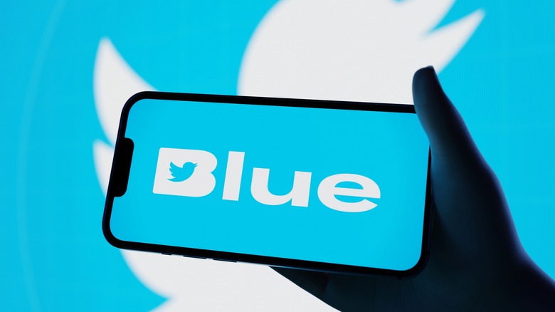 Twitter blue on phone