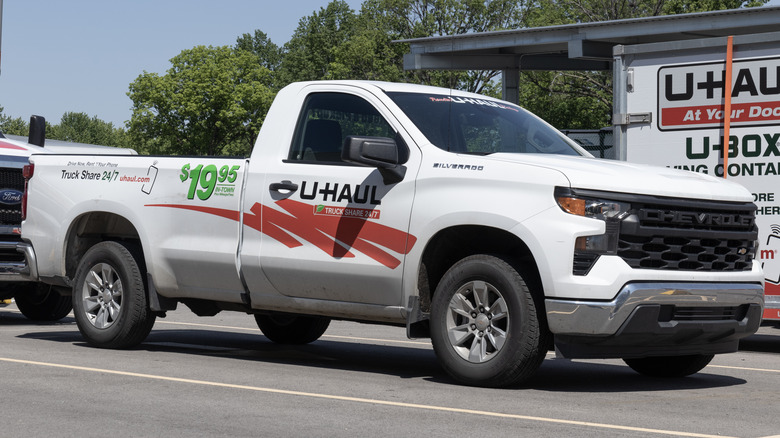 U-Haul pickup truck parked