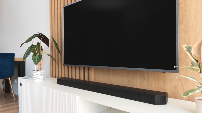 A soundbar setup