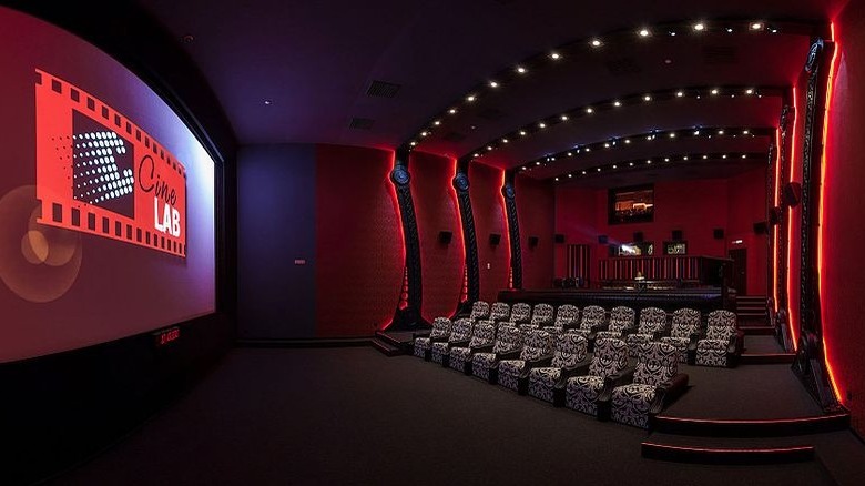 A surround sound mixing theater