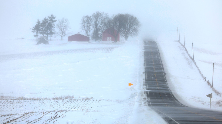 Snowy highway