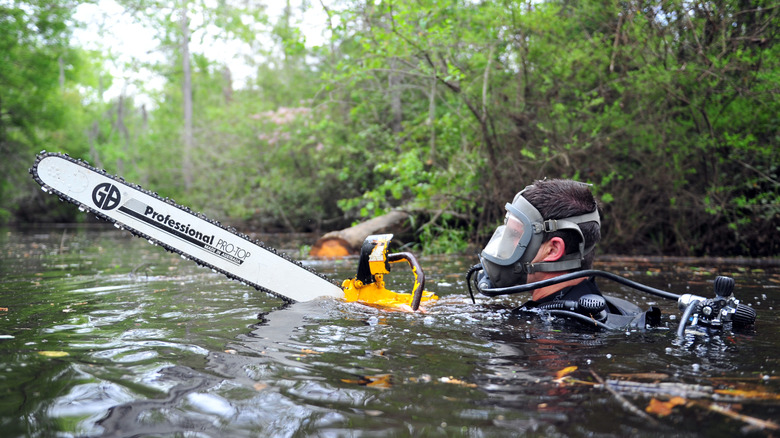 US Navy underwater chainsaw aquatic