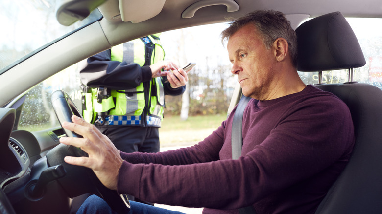 man pulled over by police