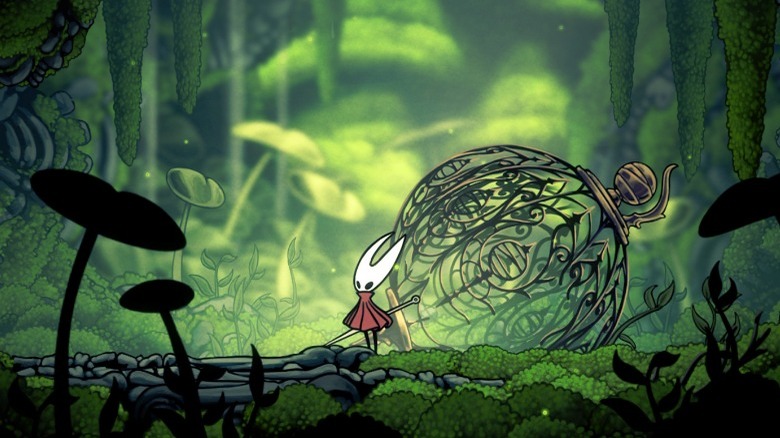 hollow knight silksong hornet standing forest