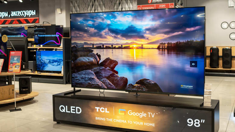 a TCL TV on display